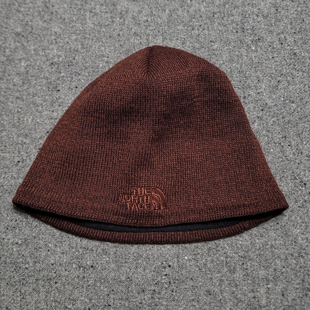 The North Face Beanie Hat Winter Cap Mens Brown Heather Jim Knit Scull Adult
